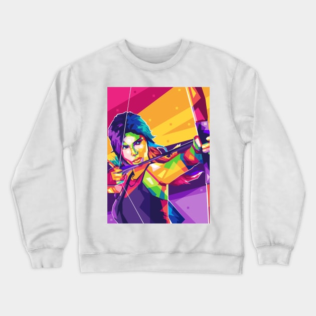 Popart Lara Croft Crewneck Sweatshirt by Alanside